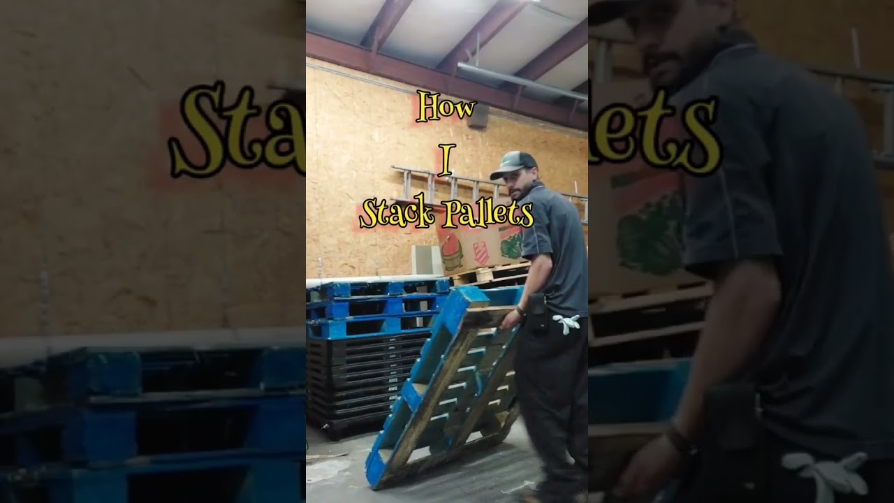 😵💫Them Vs Me🔥 **Stacking Pallets** #howto #themVsme #workhacks