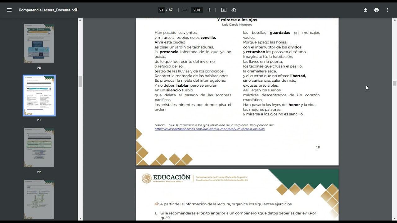 Manual del Estudiante de la Competencia lectora 3 Sesión contestado