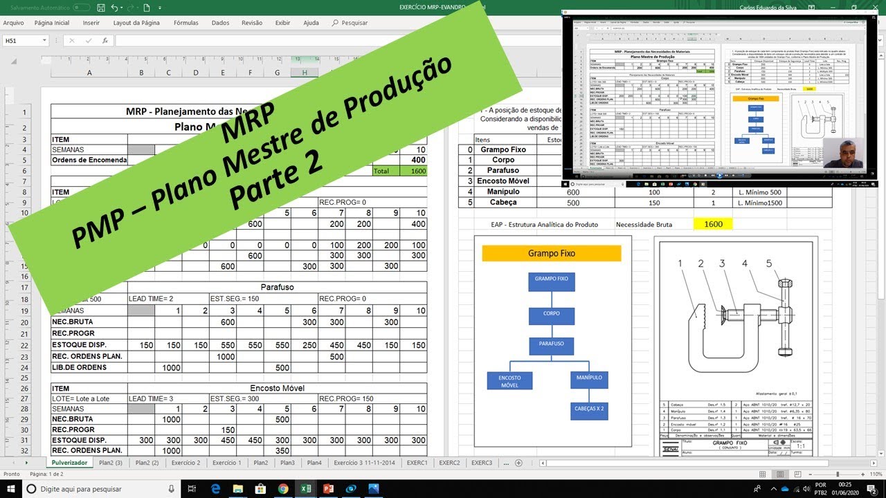 MRP/PMP Plano Mestre de Produção Parte 2 YouTube MRP/PMP Plano Mestre de Produção Parte 2 YouTube