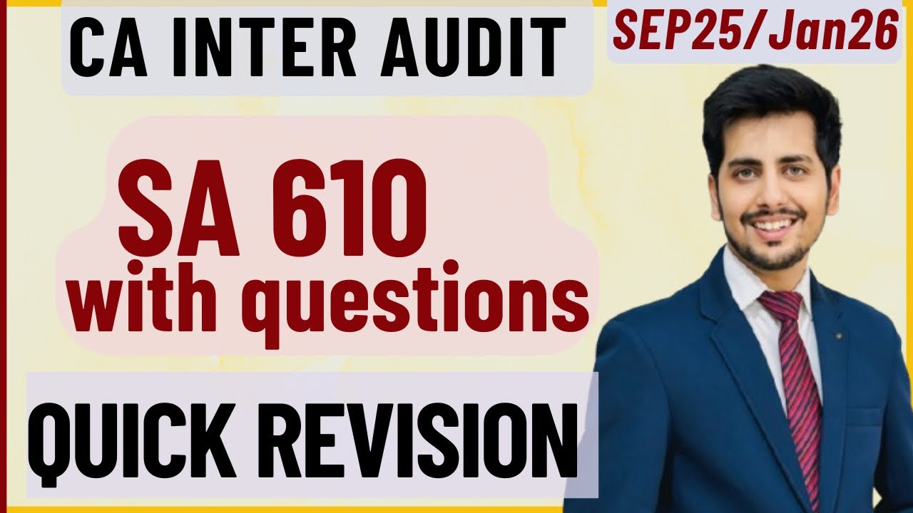 SA 610 | Quick Revision with Questions | CA Inter | CA Final - YouTube