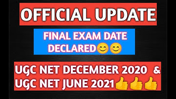 New Official Update Out|| UGC NET2021,Final Exam Date Declared | UGC NET December 2020 | June 2021👍👍