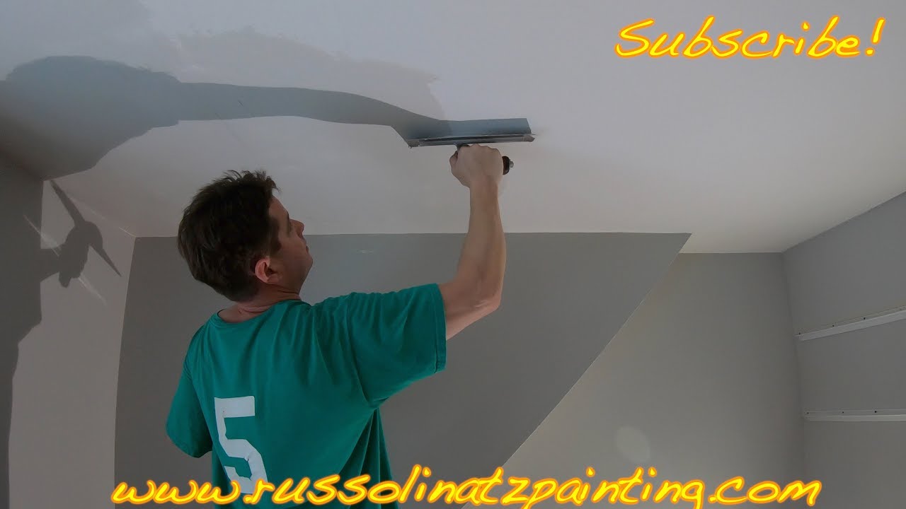 Popcorn Ceiling Removal Skim Coating Part 6 Youtube