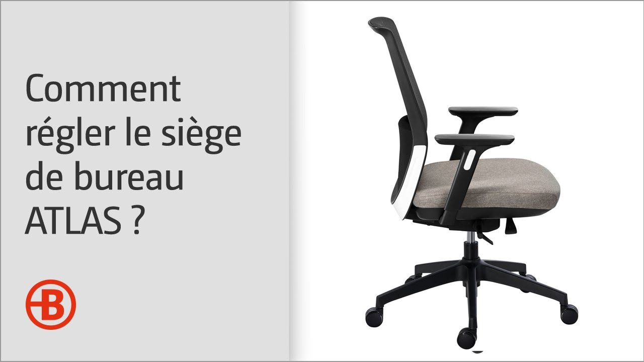 La chaise de bureau ergonomique Atlas : les réglages - Bruneau - YouTube