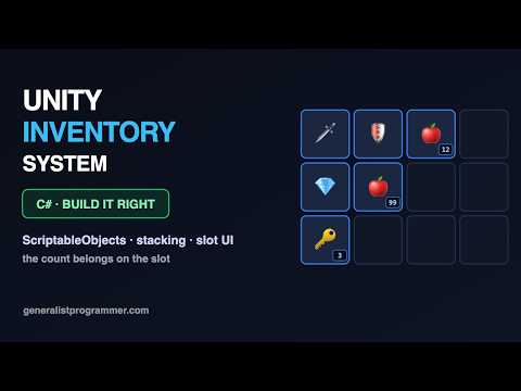 Unity Inventory System in C# — Build It Right (2025)