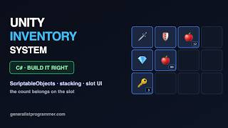 Unity Inventory System in C# — Build It Right (2025)