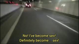 Japanese man chases car while yelling sex at the top of his lungs but with 'you say run'