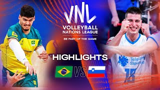 🇧🇷 BRA vs. 🇸🇮 SLO - Highlights Week 2 | Men&#39;s VNL 2023