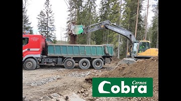 COBRA SCREENING BUCKET SCREENING TOPSOIL DIRECTLY TO TRUCK