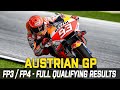 Motogp Austrian GP 2021 | Full Qualifying results - FP3 - FP4  | Red Bull Ring