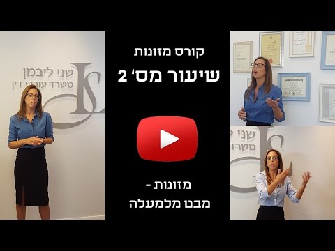 עורכת דין שני ליבמן - מזונות, סקירה כללית