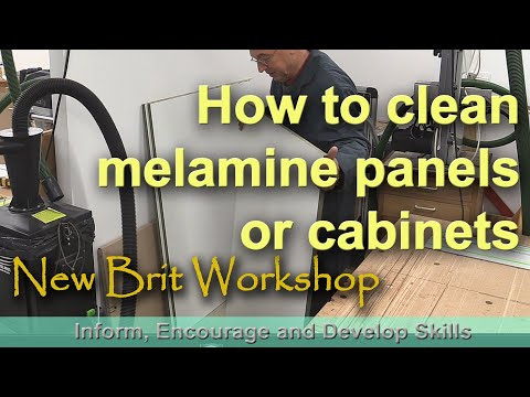 How to clean melamine sheeting or cabinets