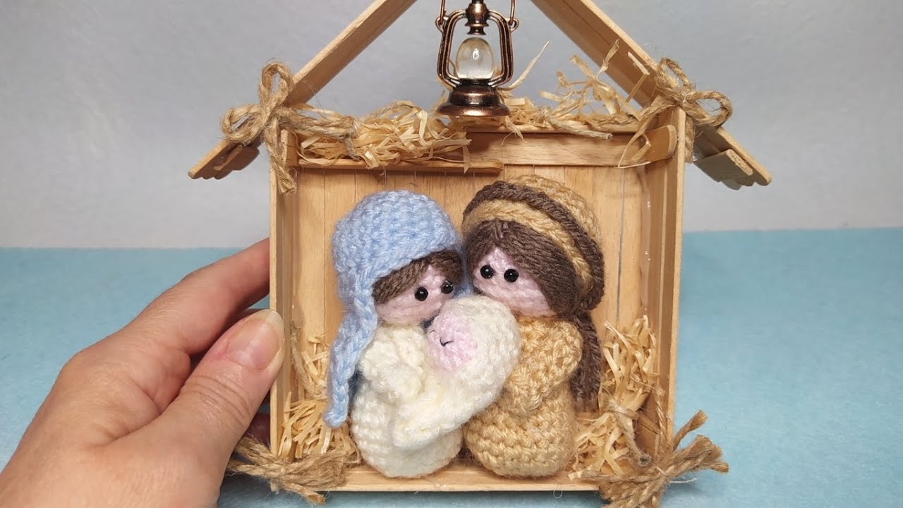 Рождественский вертеп амигуруми. Мастер-класс по вязанию крючком Рождественского вертепа 💫