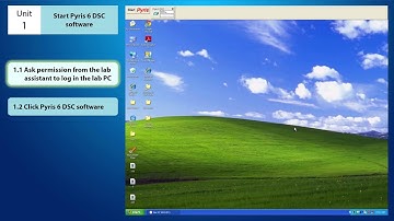 Pyris 6 DSC Software Tutorial : Unit 1 (Start Pyris 6 DSC software)