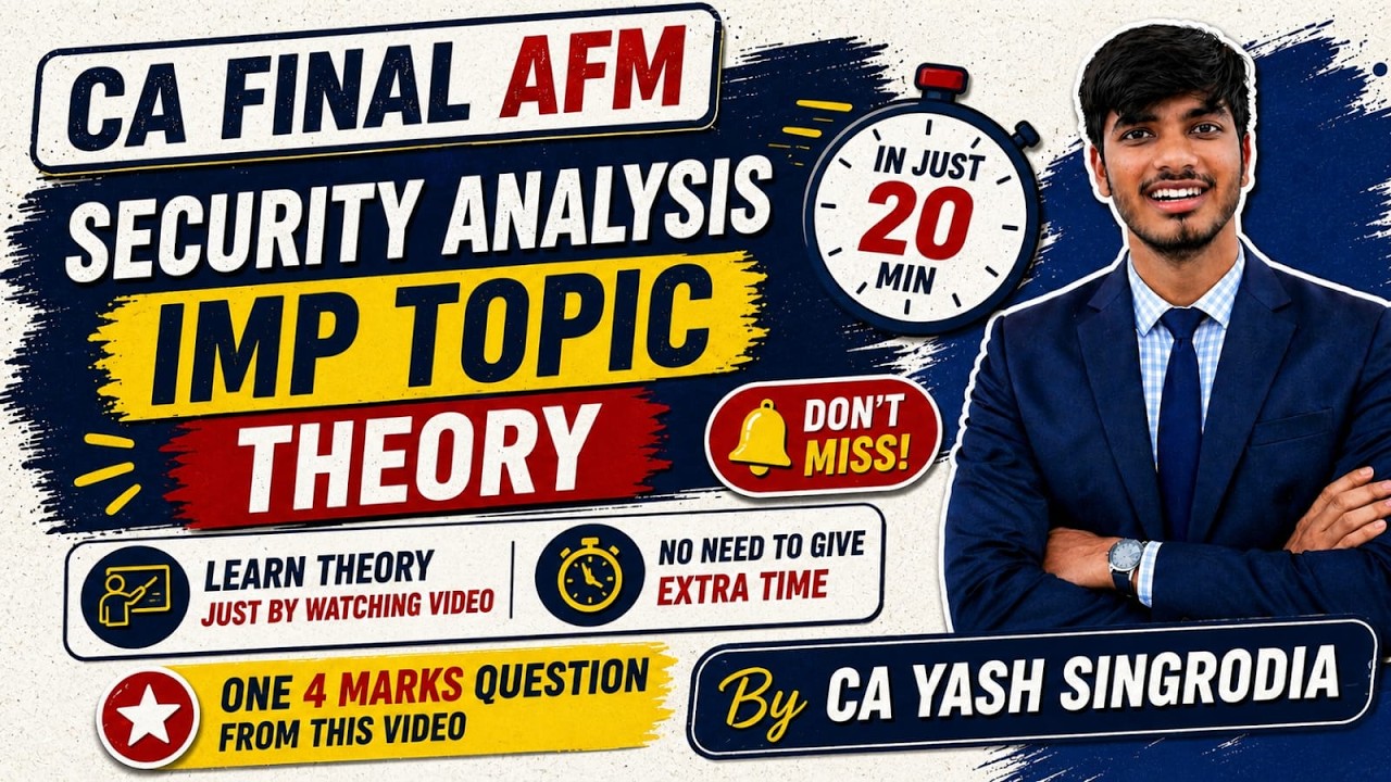 Security Analysis | Easy + Interesting Explanation | No Extra Revision ...