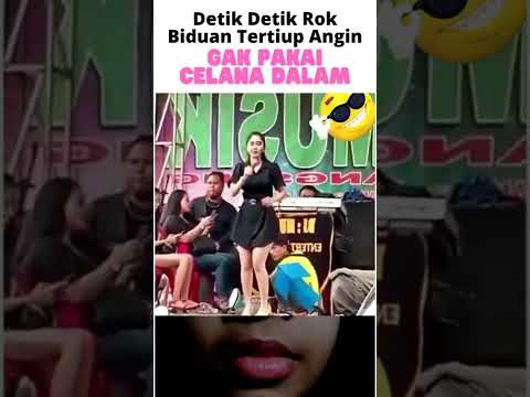 Rok Biduan Tertiup Angin,ternyata Ga Pakai Celana Dalam