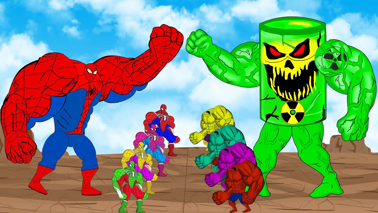 Evolution Of MONSTER RADIATION Vs SPIDERMAN Family & Black Panther : Who Win? | SUPER HEROES MOVIE