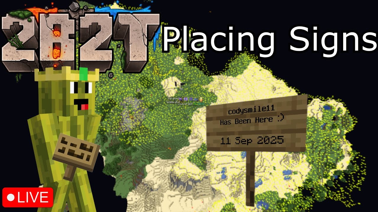 2b2t Placing Signs 11th of September 2025 Live - YouTube