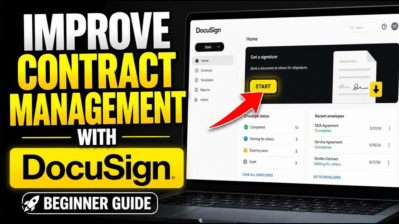 How to Improve Contract Management with DocuSign - Beginner Guide - YouTube
