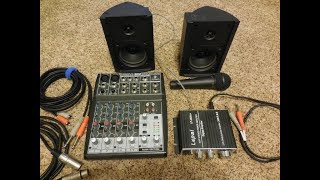 How to set up a Xenyx 802 mixer for a portable Home Karaoke system that still sounds good