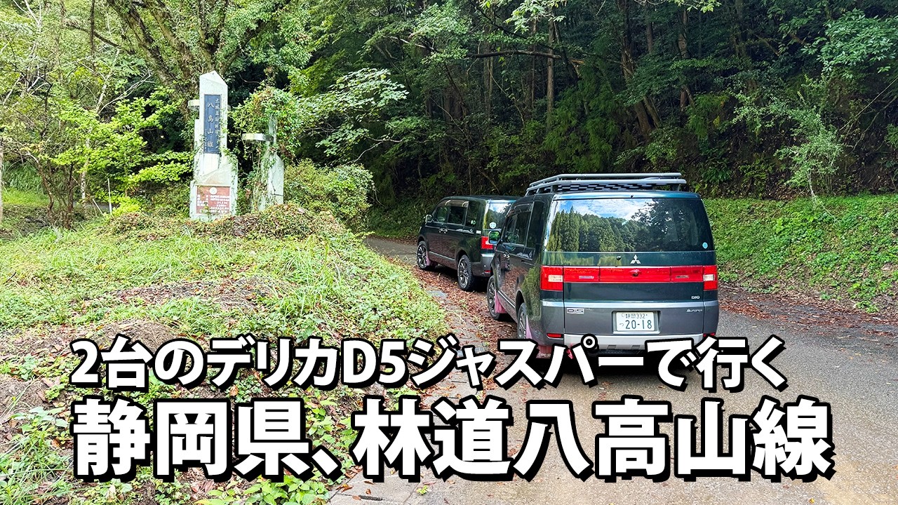 🌴デリカD5🌴 林道遠征⑮ 思ってもみなかった廃道っぷりにテンション爆上がりｗ 眺望の良い広場と茶畑を通り抜ける林道八高山線 ディーゼル前期型デリカD5ジャスパー