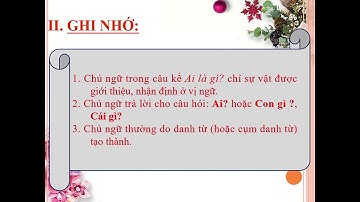 LTVC Lớp 4 Tuần 25: Chủ Ngữ Trong Câu Kể Ai Là Gì?