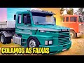 COLAMOS AS FAIXAS DO SCANIA 112 HS NO CAMINHÃO DO PAULO, FICOU TOP