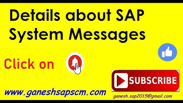 Details about SAP System Messages #SAPShorts #YouTubeShorts #SAPOnline #SAPRealTime #SAPLearning