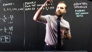 Geometric sequences finding the common ratio