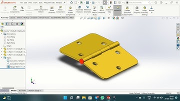 Hinge Assembly Using Hinge Command | Assembly Drawing | Solidworks | Float Command | View Settings
