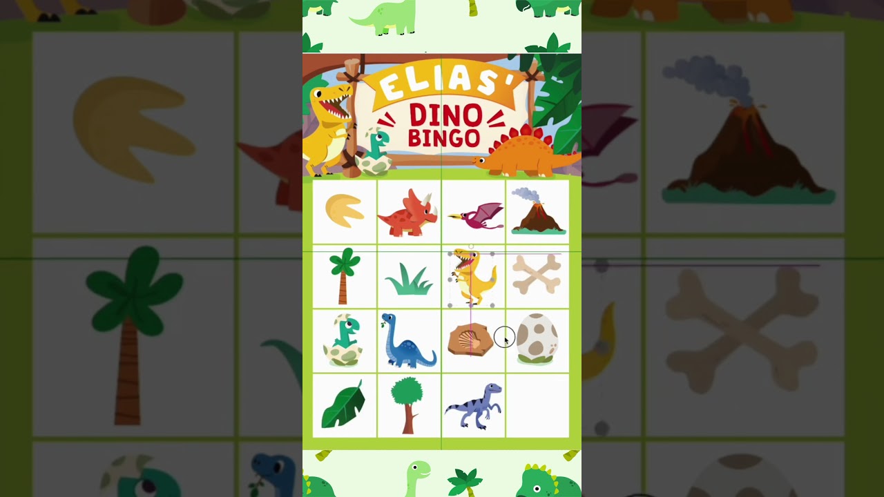 WERNNSAI Watercolor Dinosaur Birthday Bingo Game - 24 Players