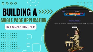 Building a SPA in a single HTML file in Vanilla JavaScript - Full Video