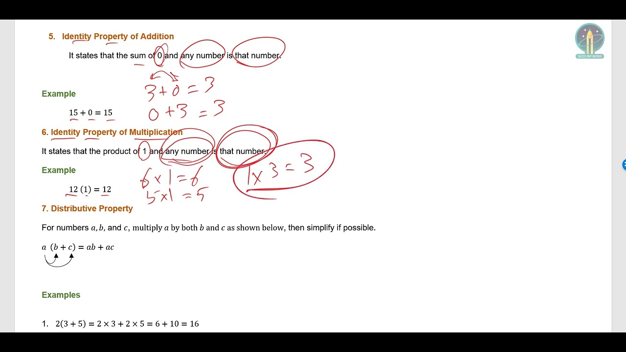 SAT Math Concept 016 Properties for Addition & Multiplication - YouTube