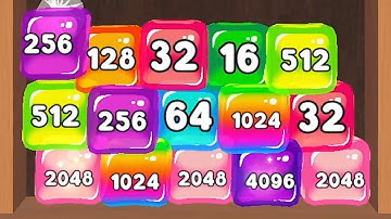 Merge Cube 2048 3D - ASMR Gameplay (Cubes Math, Level Up NumberBlocks Jelly Balls) Part 096