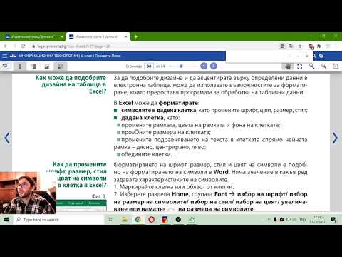 14. Характеристики на Оформлението на Клетките и Данните - Видео Урок по ИТ за 6 клас.