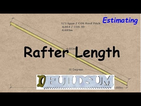 Common Rafter Length Chart