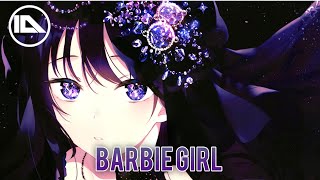 |[Nightcore]|→Barbie Girl←Lyrics (Aqua)