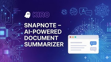 Built an AI Document Summarizer in 3 Hours Using Kiro AI | SnapNote Demo #kiro #ai #aws 