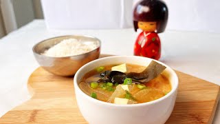 白蘿蔔豆腐味噌湯：很簡單很好喝miso soup｜純素食譜みそ汁 
