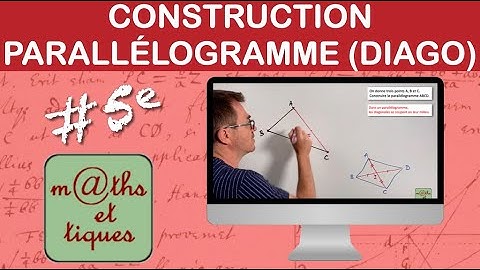 Construire un parallélogramme (diagonales) - Cinquième