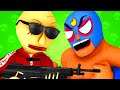 Балди vs Бравл Старс 3: Эль Примо (Леон Биби Рико Спайк Поко Brawl Stars Baldi 3D Анимация Челлендж)