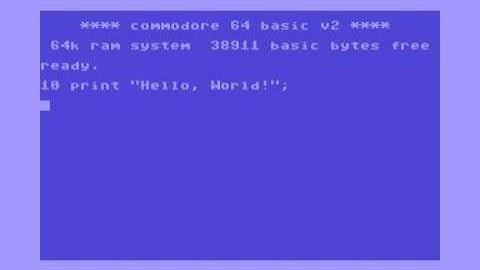 Commodore C64: Hello World Program