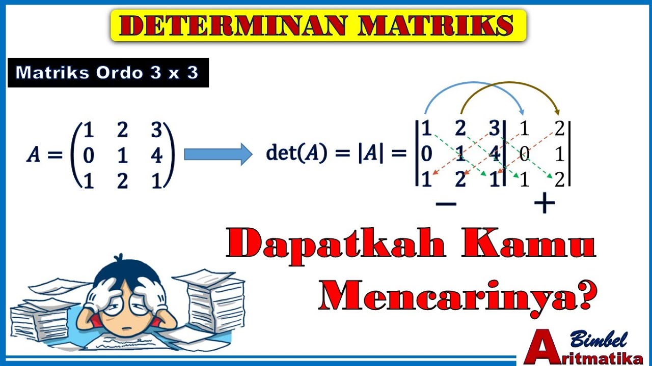 determinan matriks ordo 2 x 2 dan 3 x 3 - YouTube
