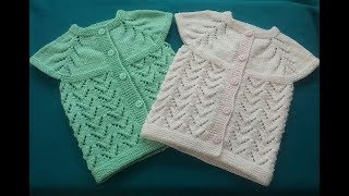 yakadan başlama bebek yeleği yapılışı (dikişsiz tek parça )