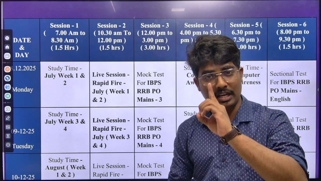 20 Days Perfect Schedule For RRB PO MAINS 2025 | All Sections Balanced Schedule 