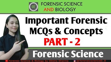 Important Forensic MCQs Part - 2 || Test yourself Comment your Answers