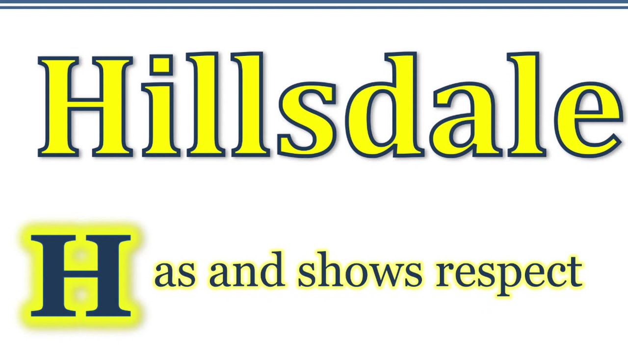Hillsdale School Rules! YouTube
