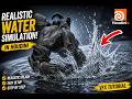 Houdini water simulation | Houdini water splash | Houdini Flip Simulation | #creatieindiaschool