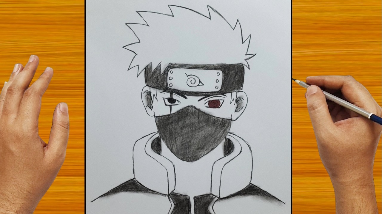 How to Draw Kakashi Hatake Step by Step | Easy Kakashi Drawing for Beginners
