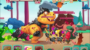 DINO BASH Beating Level 99