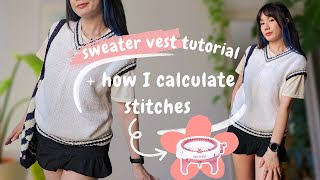 How I calculate stitches for a Sweater Vest | Sentro Knitting Tutorial